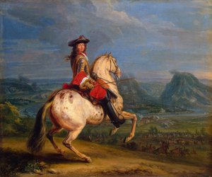 Lodewijk XIV bij de inname van Besançon door Adam Frans Meulen van der
