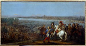 Hollandse Oorlog: de oversteek van de Rijn op 12/06/1672 door Adam Frans van der Meulen