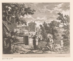 Christus en de Samaritaanse vrouw door Adam Perelle