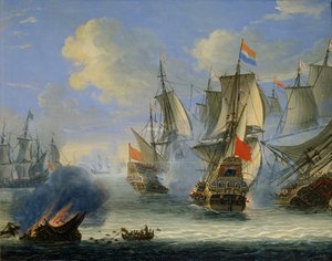 Een Zeeslag, eind 17e of 18e eeuw