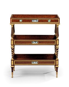 Late Louis XVI ormolu en camee-gemonteerde burr yew wood en mahonie tafel travailleuse