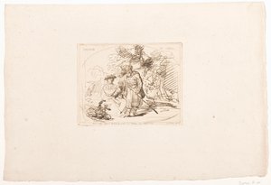 Juda geeft Tamar zijn zegelring Zes prenten naar tekeningen van Rembrandt, bewaard in de Hofbibliothek te Wenen