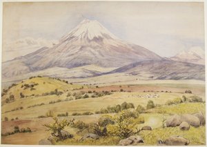 Wolk komt op om 10:30 uur Popocatépetl vanuit Atlixco, Puebla, Mexico