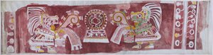 Kopie van een muurschildering uit de Casa de Barrios in Teopancaxco, Teotihuacan, Staat Mexico