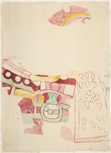 Kopie van fragmenten van schilderijen uit Teotihuacan, Mexico door Adela Breton