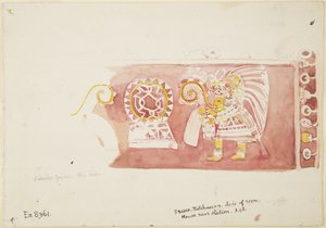 Fresco uit Casa de Barrios, Teopancaxco, Teotihuacan, Mexico