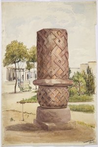 Beeld of kolom in Otumba, Mexico door Adela Breton