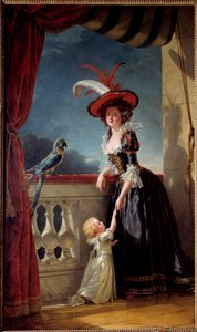 Portret van Louise Elisabeth van Frankrijk en haar zoon Don Ferdinand door Adelaide Labille Guiard