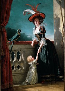 Portret van Louise Elisabeth van Frankrijk en haar zoon, Don Ferdinand door Adelaide Labille Guiard
