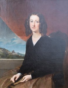 Portret van de dochter van Ciro Menotti door Adeodato Malatesta or Malatesti