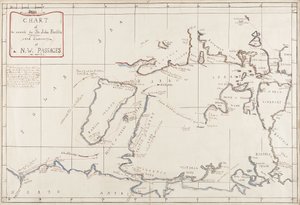 Kaart van de zoektocht naar Sir John Franklin en ontdekking van de Noordwestelijke Doorvaart door Admiral Edward Augustus Inglefield
