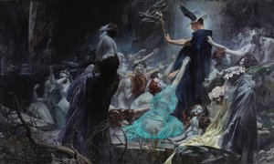 De zielen aan de Acheron door Adolf Hiremy Hirschl