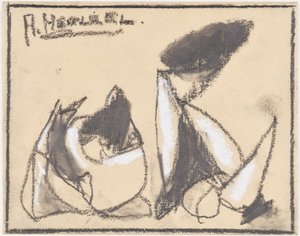 Abstracte compositie door Adolf Holzel