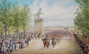 Tsaar Alexander I trekt met zijn leger Parijs binnen in 1814