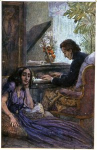 De componist Chopin en de romanschrijver George Sand