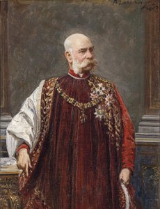 Portret van Franz Joseph I van Oostenrijk als Grootmeester van het Gulden Vlies, 1903