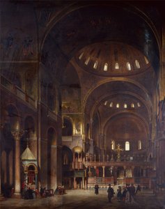 Het Interieur van de Basiliek van San Marco, Venetië