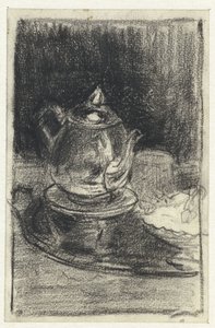 Theepot op een lichtje door Adolf le Comte
