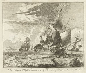 Haringbuis zeilt huiswaarts, ca. 1725