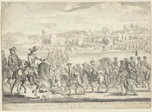 Overtocht van het Saksische leger over de Weichsel op 8 december 1715 door Adolf van der Laan