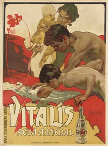 Advertentieposter voor het mineraalwater 