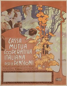 Cassa nazionale mutua cooperativa per le pensioni, 1898 door Adolfo Hohenstein