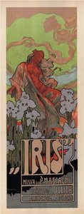 Poster voor de opera Iris door Pietro Mascagni, 1898
