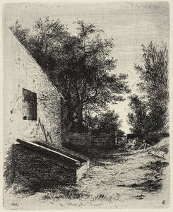 Plaat zes, uit Radierversuche door Adolph Menzel
