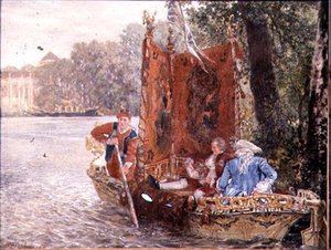 Riviertocht bij Rheinsburg, 1860