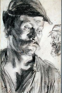 Studie voor De Ijzerhandelaren door Adolph Menzel