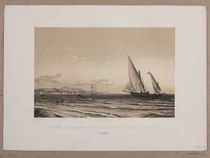 De Kust in de Buurt van Marseille met op de Achtergrond het Eiland Iff door Johan Adolph Kittendorff