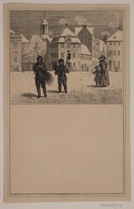Schoorsteenvegers. Nr. 16 in Chr. Winther en M. Rørbye, "25 Afbeeldingen voor kleine kinderen" door Johan Adolph Kittendorff
