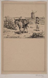 De ezel. Nr. 4 in Chr. Winther en M. Rørbye, "25 Afbeeldingen voor kleine kinderen"