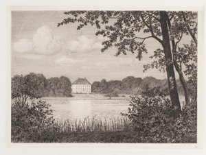 Partij bij Dronninggaard door Adolph Larsen
