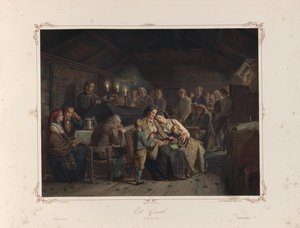 Illustratie uit het boek Norske Folkelivsbilleder van Tidemand, Adolph en uitgegeven door Chr. Tønsberg (Christiania, 1858) door Adolph Tidemand