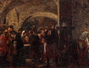 De Esterházykelder in Wenen door Adolph Menzel