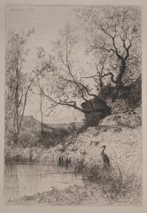 Een vijver, 1867 door Adolphe Appian