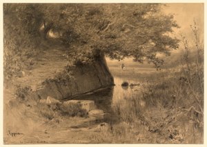 Landschap door Adolphe Appian