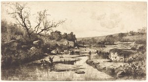 Landschap door Adolphe Appian