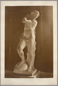 Florence: Michelangelo’s onvoltooide Apollo in de Galleria degli Uffizi door Adolphe Braun