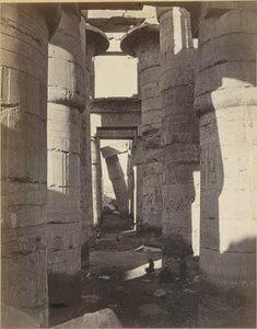 Boven-Egypte, Hypostylezaal in Karnak door Adolphe Braun