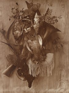Fazant en Korhoen, ca. 1865 door Adolphe Braun