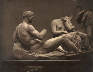 Beelden van het Parthenon, British Museum, ca. 1870s door Adolphe Braun