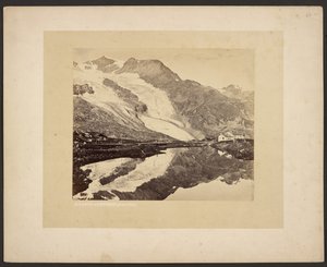 Het Bernina-hospice en de Cambréna-gletsjer door Adolphe Braun