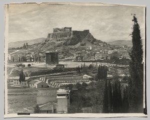 Uitzicht op de Akropolis door Adolphe Braun and Co.