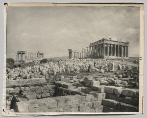 Uitzicht op het Parthenon door Adolphe Braun and Co.