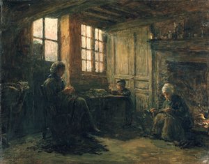 Vrouwen die Linnen Frayen, Honfleur