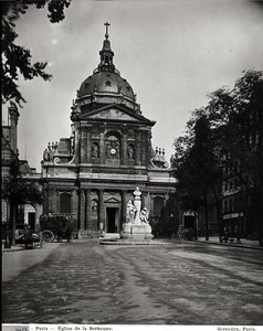 Kerk van de Sorbonne gebouwd door Jacques Lemercier (ca. 1585-1654) in 1635-53 door Adolphe Giraudon