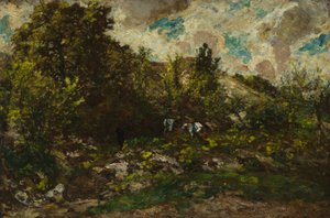 Herfst, c.1867-69 door Adolphe Joseph Thomas Monticelli