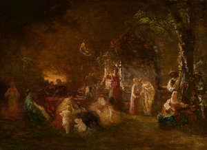 Fête Champêtre, ca. 1844-86 door Adolphe Joseph Thomas Monticelli